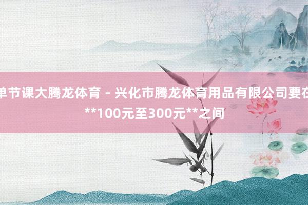 单节课大腾龙体育 - 兴化市腾龙体育用品有限公司要在**100元至300元**之间